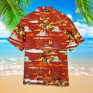 Cowboy Red Hawaiian Shirt