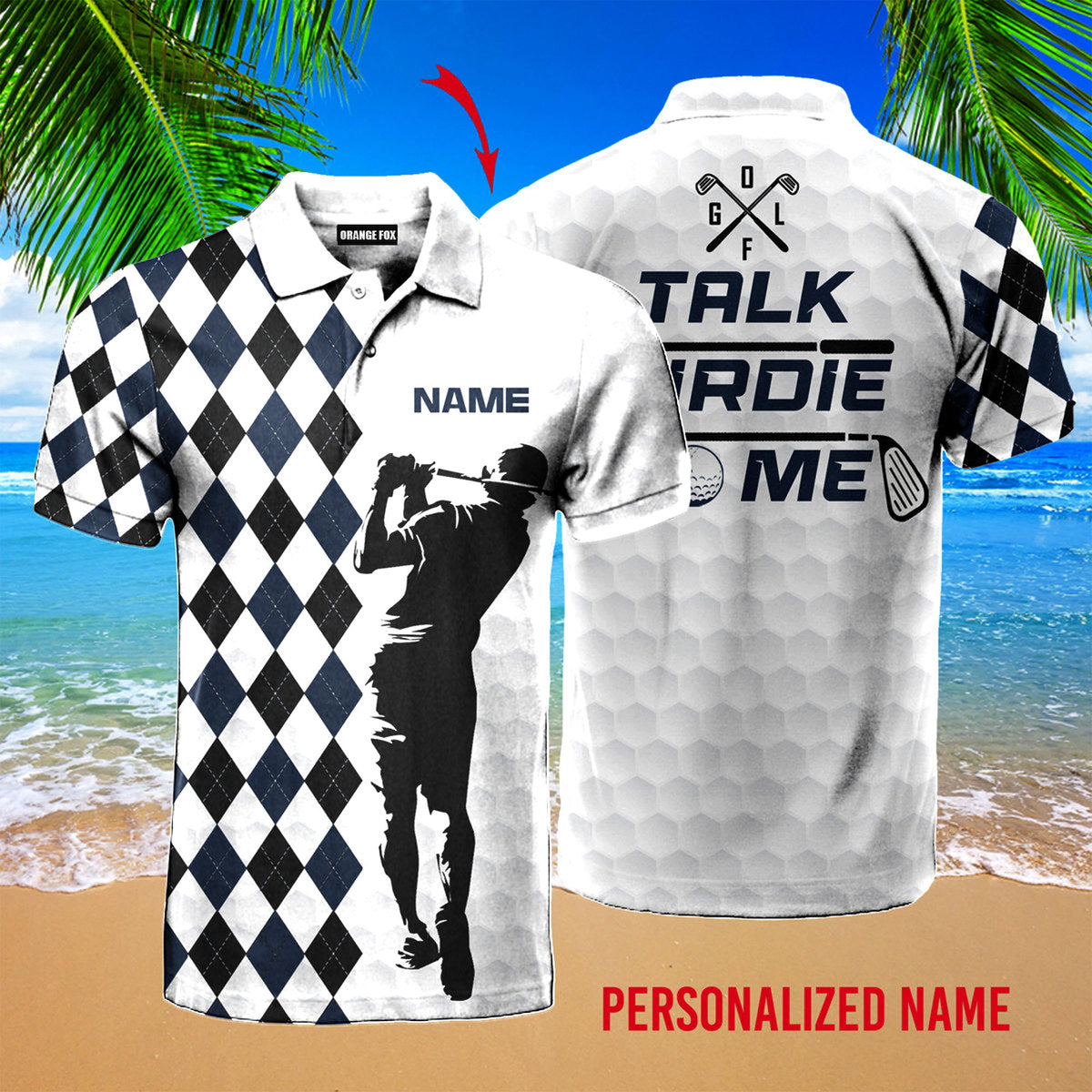 Custom Name Talk Birdie To Me Golf Team Shirt - Men Polo Shirt