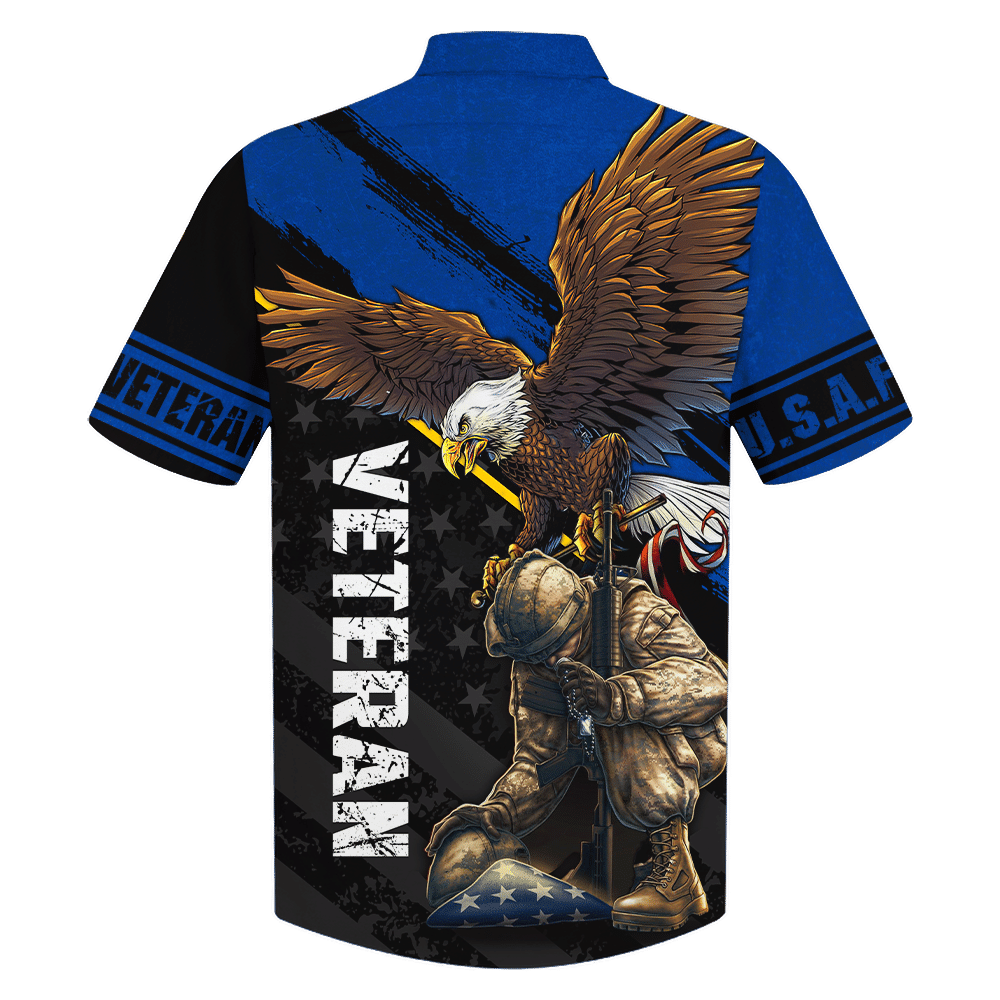 Air Force Eagle With Soldier - Hawaiian Shirt