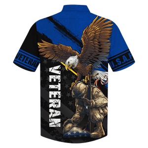 Air Force Eagle With Soldier - Hawaiian Shirt