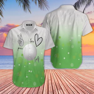 Peace Golf Love Hawaiian Shirt