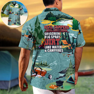 Camping Real Campers Smell Like 5 Things - Hawaiian Shirt