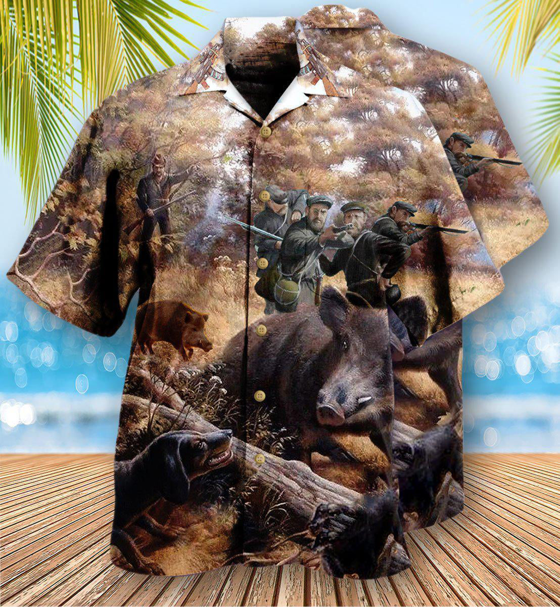 Hunting Fantasy Boar Vintage - Gift For Hunting Lovers - Hawaiian Shirt