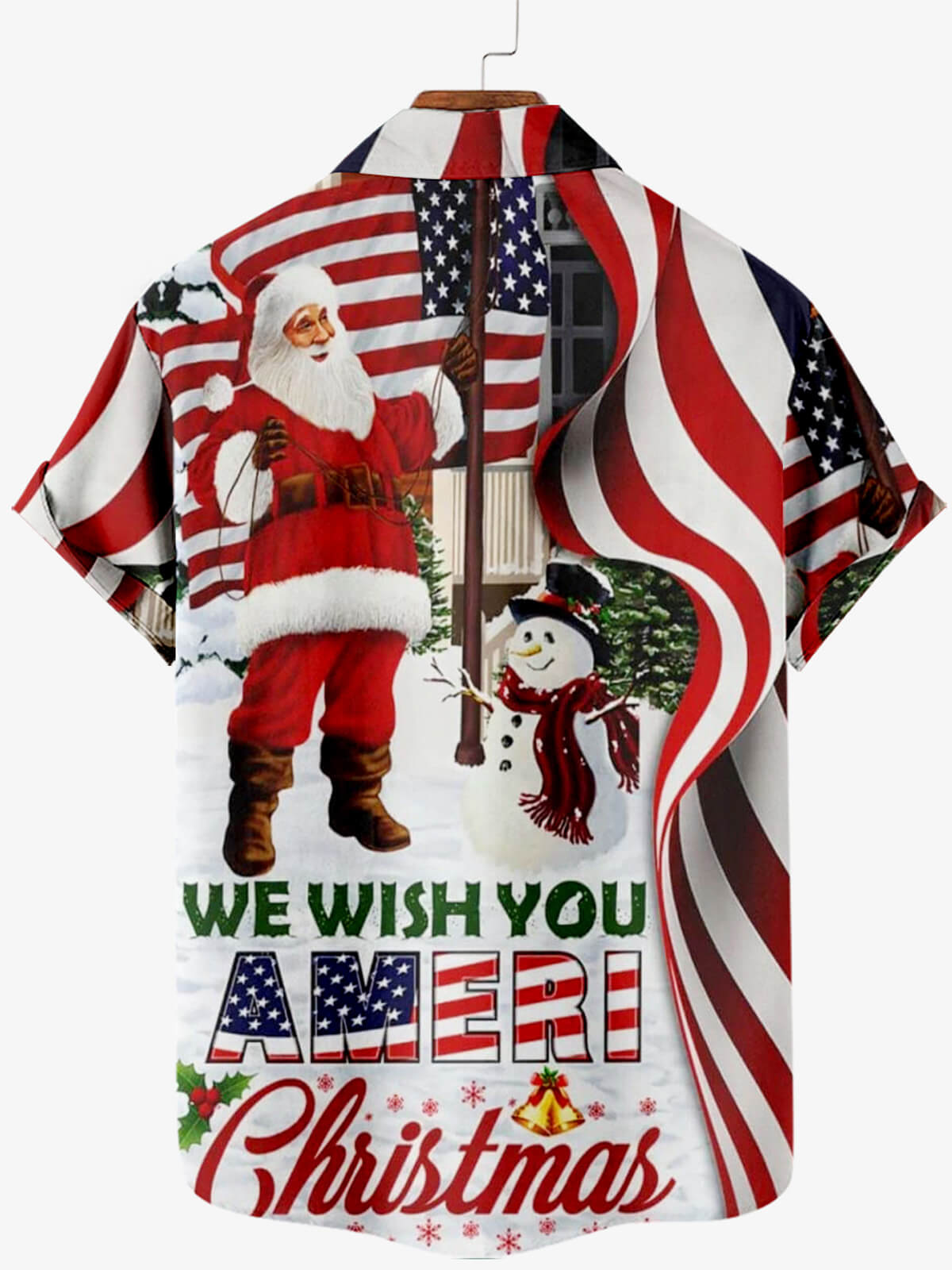 America We Wish You Christmas -  For Men And Women - Hawaiian Shirt