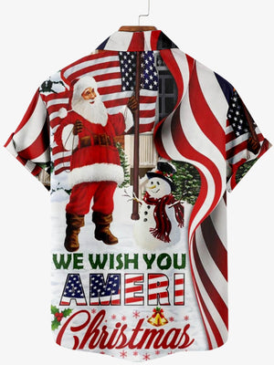 America We Wish You Christmas -  For Men And Women - Hawaiian Shirt