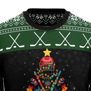 Hockey Sports Christmas Ugly Sweater