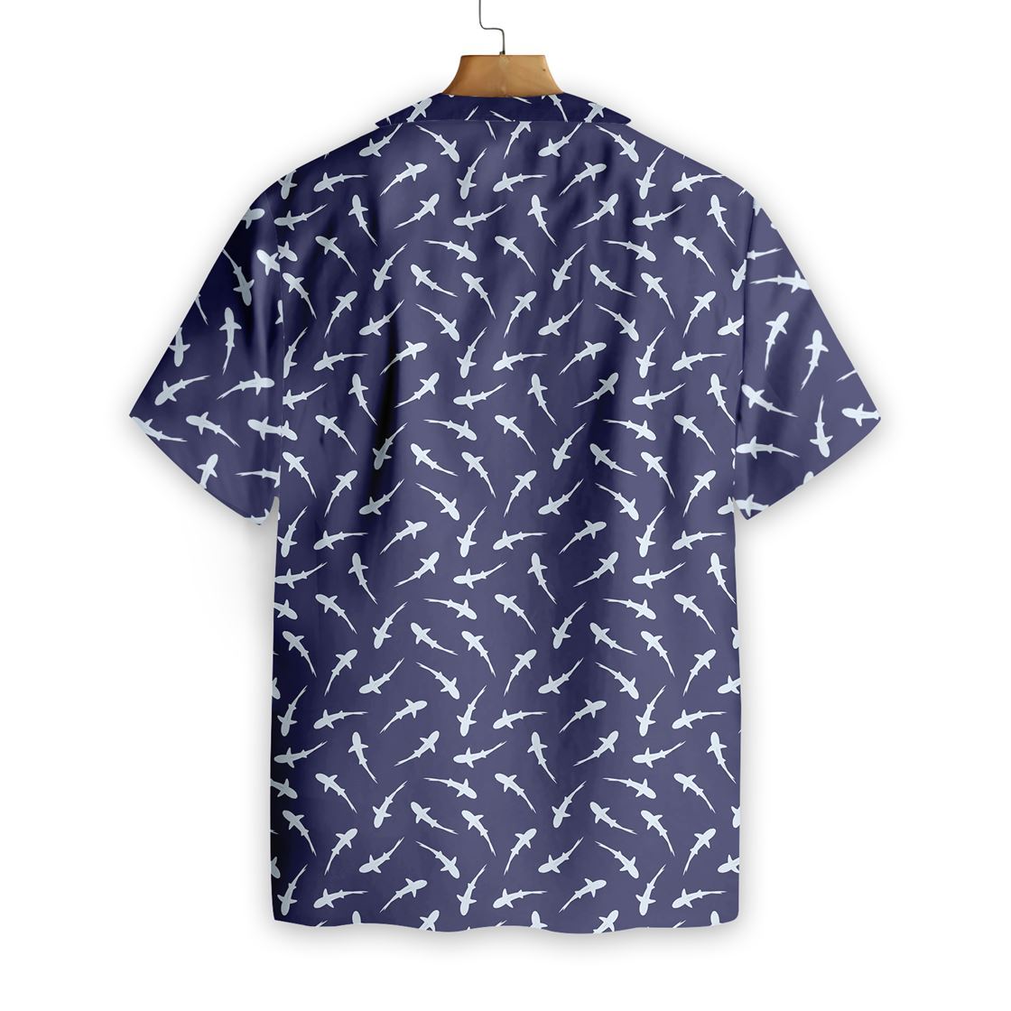 White Shark Blue Pattern - Hawaiian Shirt