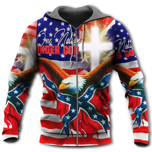 American One Nation Under God Patriotism - Hoodie