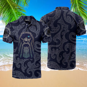 Viking Odin God Tattoo Polo Shirt For Men