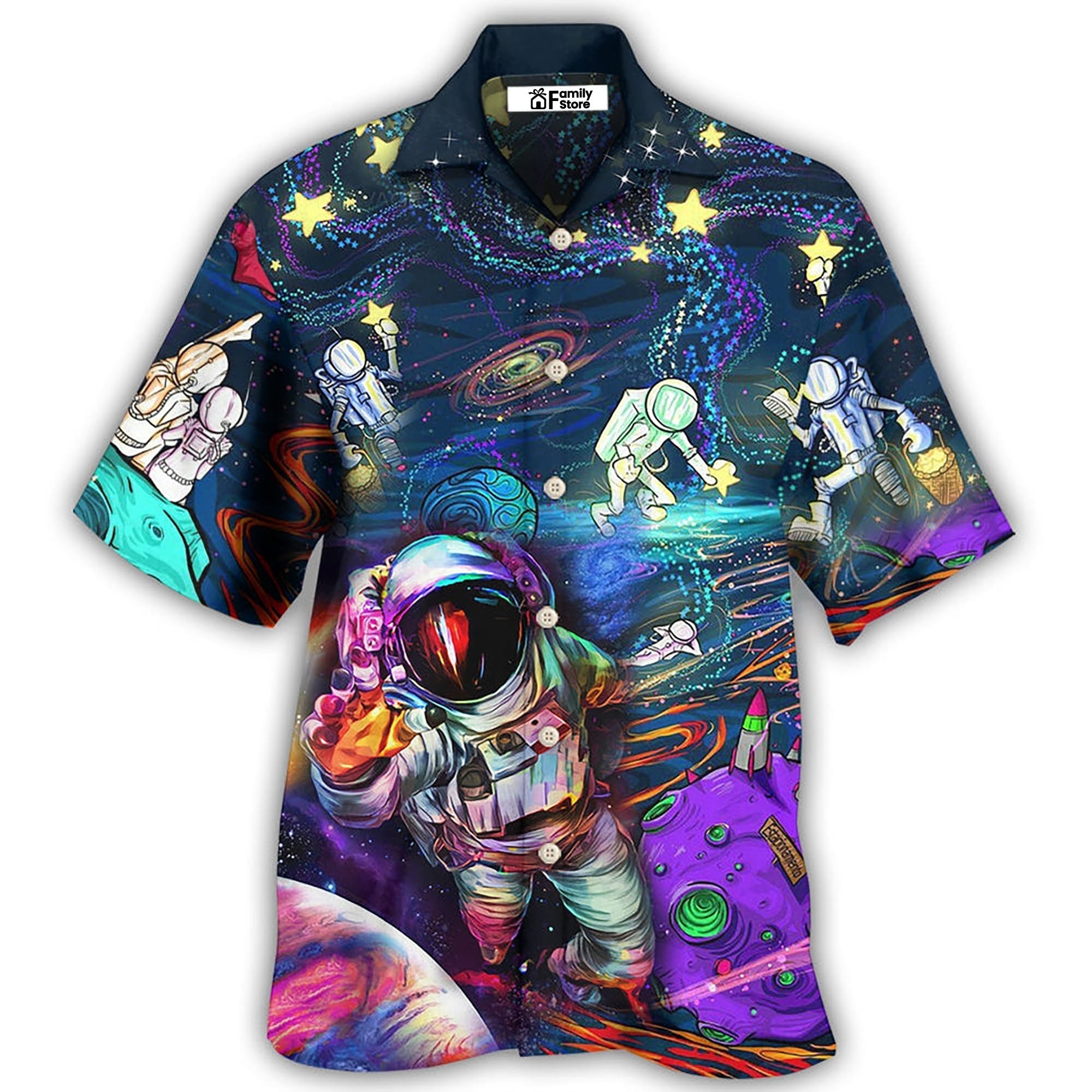 Hippie Peace Life In To The Galaxy Sky - Hawaiian Shirt