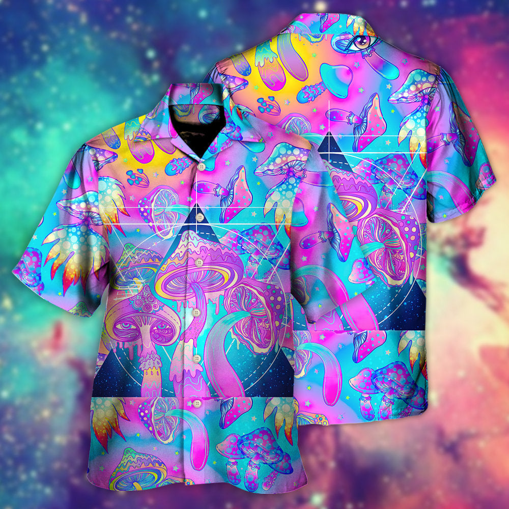 Hippie Psychedelic Tapestry Mushroom Trippy Magical Eye - Hawaiian Shirt