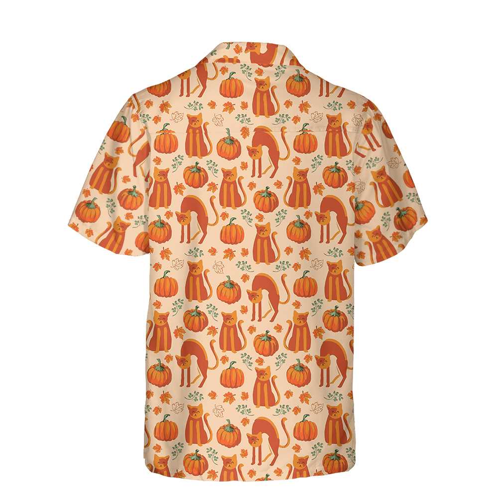 Pumpkin Cats Lover Thanksgiving Hawaiian Shirt