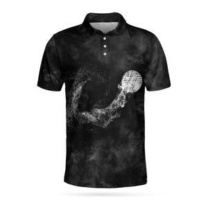 Classic Ball On Smoke Background Geometric Golf Polo Shirt For Men