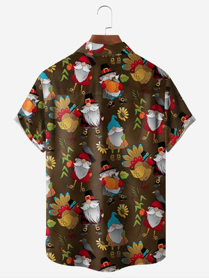 Christmas And Thanksgiving Turkey Gnom - Hawaiian Shirt