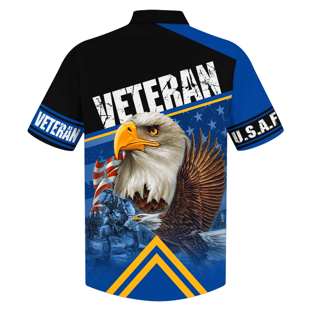 Veteran Soldier And Eagle - Hawaiian Shirt