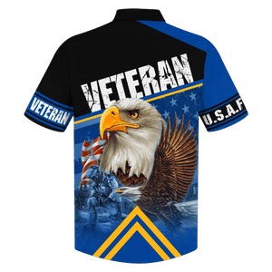 Veteran Soldier And Eagle - Hawaiian Shirt