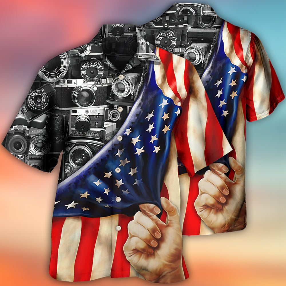 Camera Independence Day America - Hawaiian Shirt