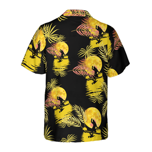 Black And Yellow Moonlight Bigfoot - Gift For Men And Women - Hawaiian Shirt