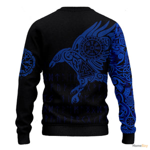 Vikings The Raven Of Odin Ugly Christmas Sweater