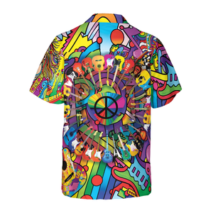 Hippie Colorful Guitars - Hawaiian Shirt