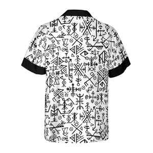 Ancient Viking Seamless Pattern - Hawaiian Shirt