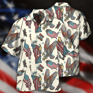 Independence Day America Symbols Basic Style - Hawaiian Shirt