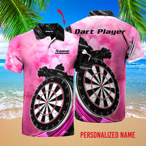 Personalized Pink Dart Player Polo Shirt