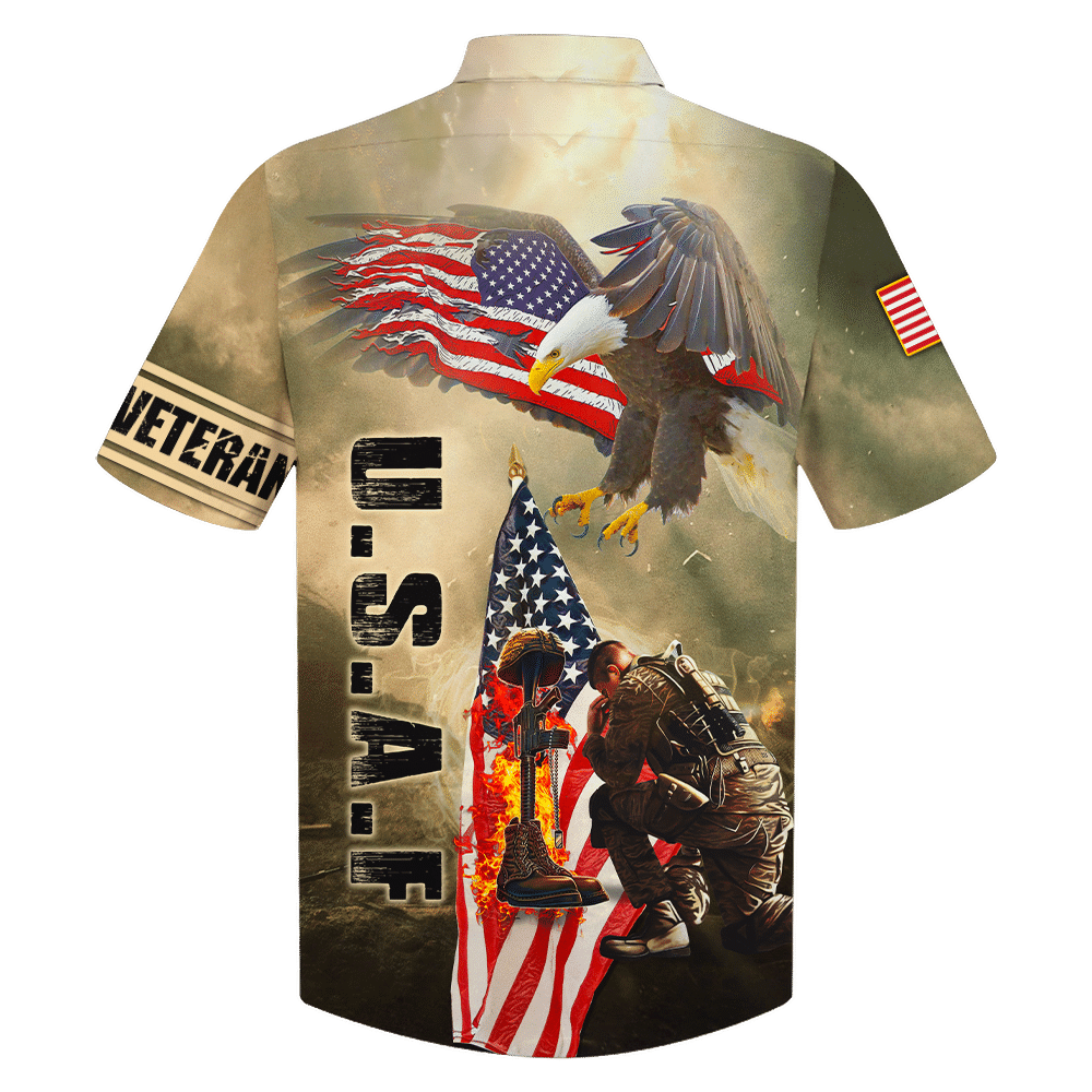 Veteran U.S.A.F Fire Gun - For Men And Women - Hawaiian Shirt