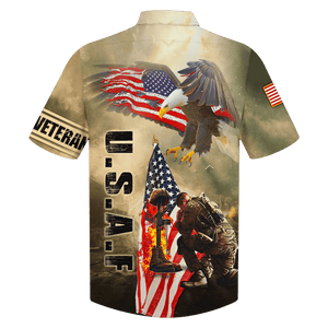 Veteran U.S.A.F Fire Gun - For Men And Women - Hawaiian Shirt