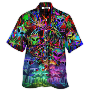 Hippie Alien Peace Color Stunning - Hawaiian Shirt