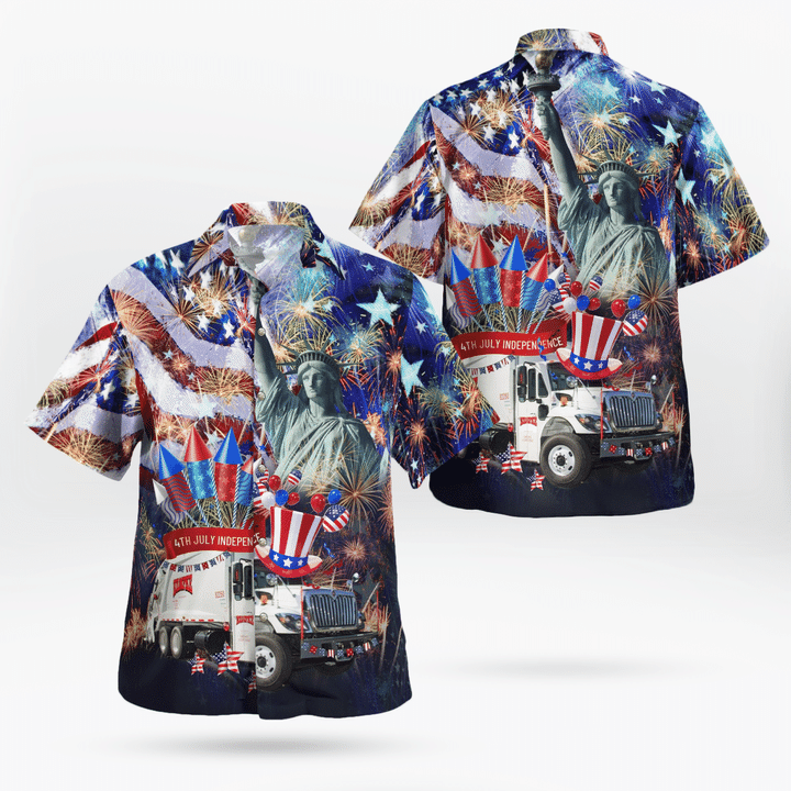 Rumpke Waste & Recycling, 4Th Of July - Hawaiian Shirt