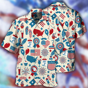 America Independence Day Fourth of July -  Hawaiian Shirt