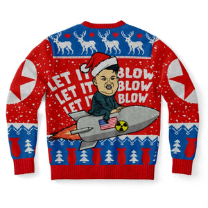 Let it Blow Kim Jong Un Nuclear Ugly Christmas Sweater