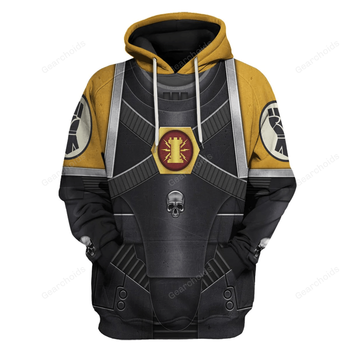 Warhammer Pre-Heresy Imperial Fists in Mark IV Maximus Power Armor - Fandom Hoodie Sweatshirt Sweatpants WHHS183 HSQT4170