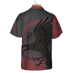 Red And Black Raven Viking Unique - Personalized Hawaiian Shirt