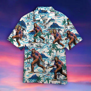 Bigfoot Tropical Aloha - Gift For Men And Women - Hawaiian Shirt