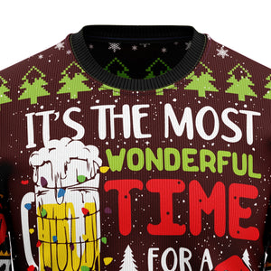 Time For Beer Ugly Christmas Sweater