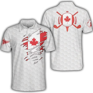 Amazing Crack Canadian Golf Player Polo Shirt For Men