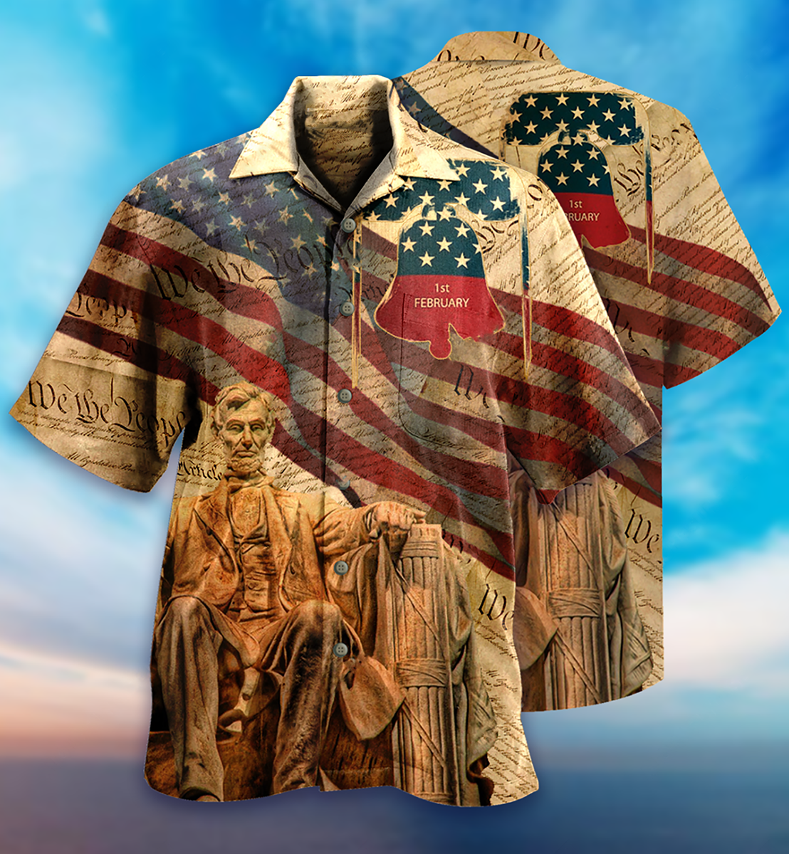 America Love Day Freedom Independence Day -  Hawaiian Shirt