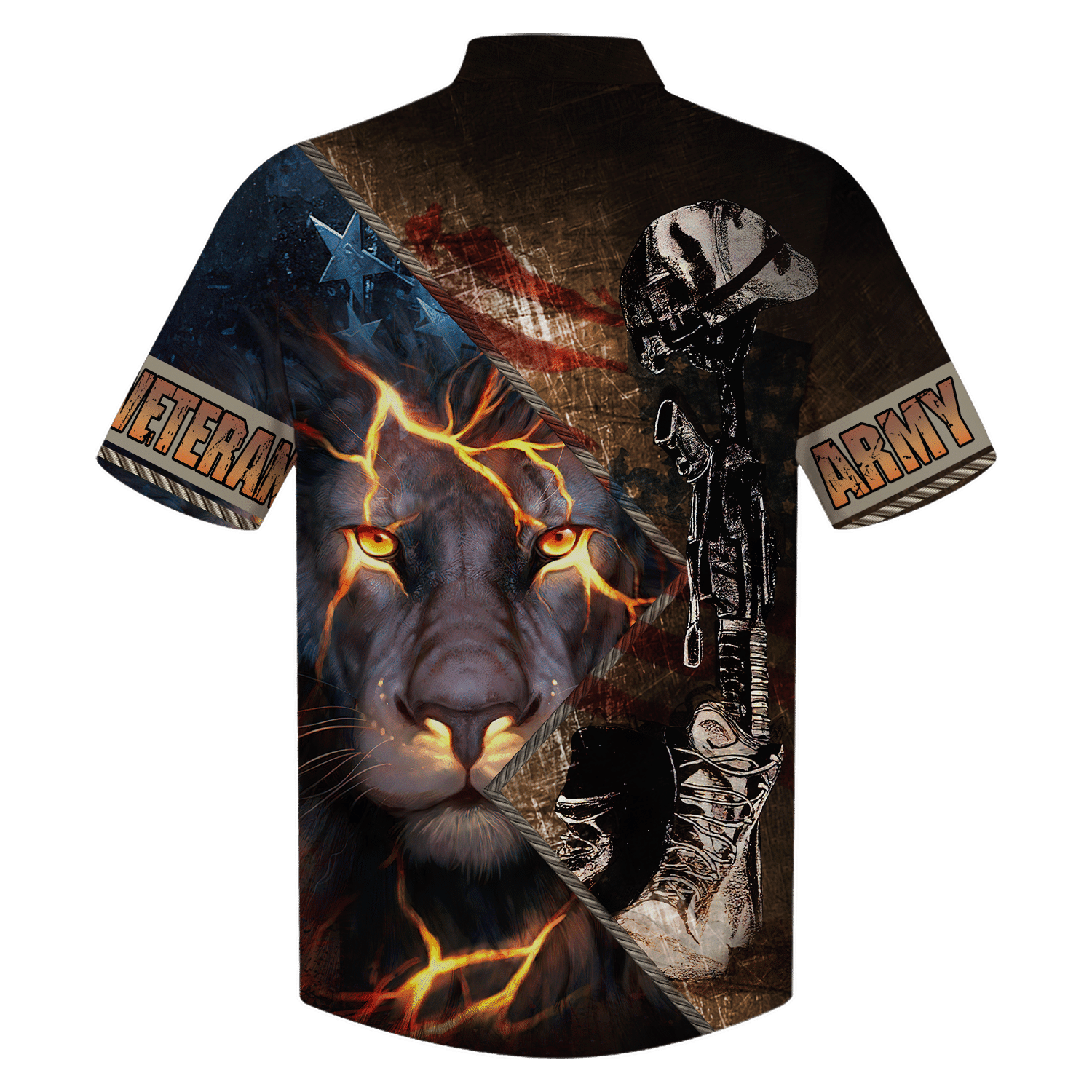 Us Army Veteran Lion - Hawaiian Shirt