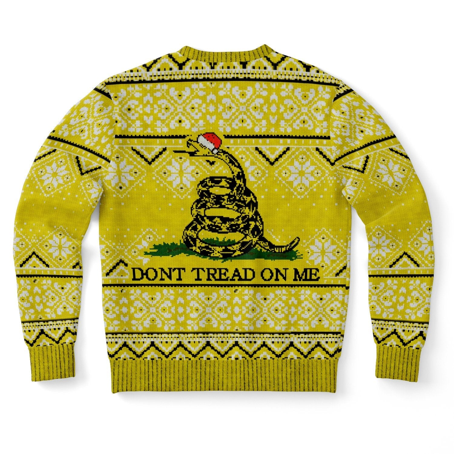 Don't Tread On Me Yellow Ugly Christmas Sweater