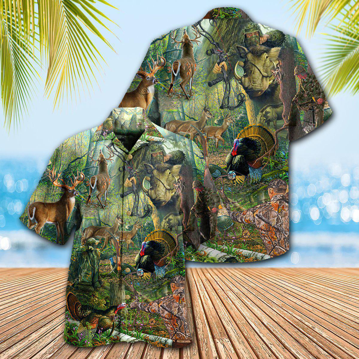 Hunting The Man The Myth The Hunting Legend Forest - Gift For Hunting Lovers - Hawaiian Shirt