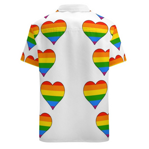 LGBT Rainbow Heart Gay Pride Cute Vintage - Hawaiian Shirt