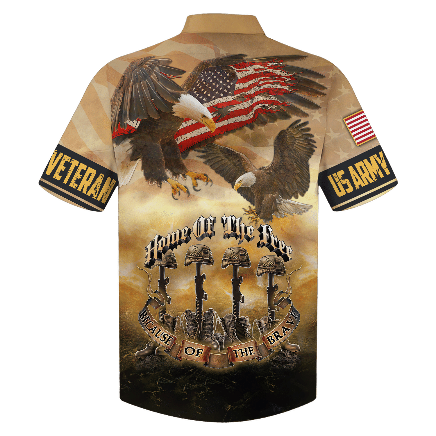 Army Home Of The Free Because Of The Brave - Hawaiian Shirt