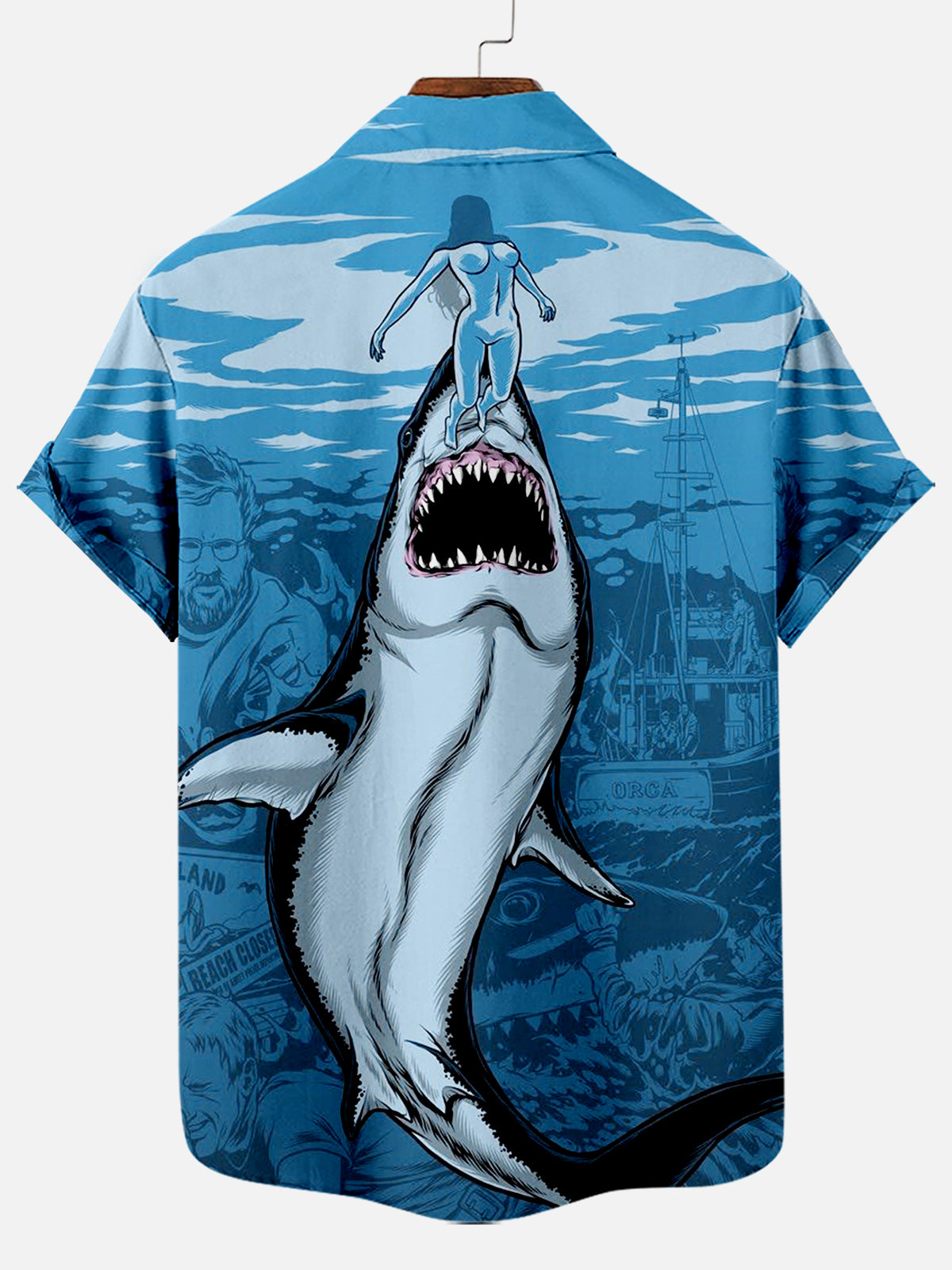 Deep Sea Shark Pattern - Hawaiian Shirt