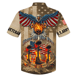 Army Home Of The Free Because Of The Brave Skull - Hawaiian Shirt