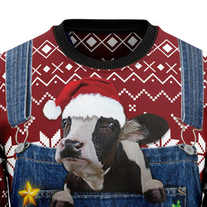 Just A Girl Who Loves Christmas And Cows Ugly Sweater