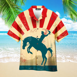 Cowboy Wild Horse Retro Hawaiian Shirt