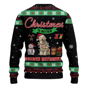 Animal Christmas Is Better With Golden Retriever Ugly Christmas Sweater