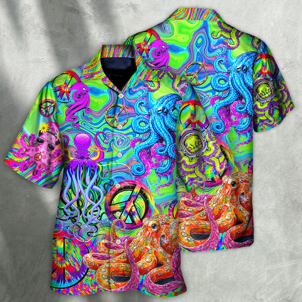 Hippie Funny Octopus Colorful Tie Dye Style 3 - Hawaiian Shirt